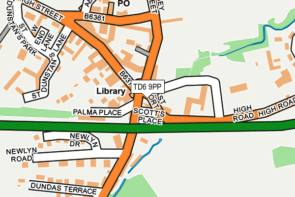 TD6 9PP map - OS OpenMap – Local (Ordnance Survey)