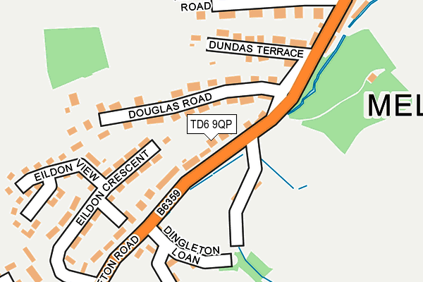 TD6 9QP map - OS OpenMap – Local (Ordnance Survey)