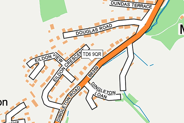 TD6 9QR map - OS OpenMap – Local (Ordnance Survey)