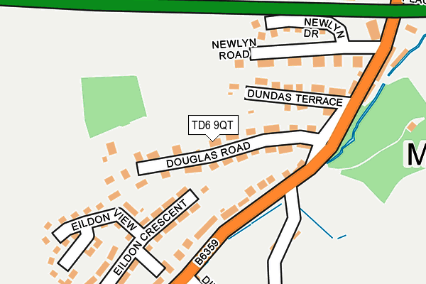 TD6 9QT map - OS OpenMap – Local (Ordnance Survey)
