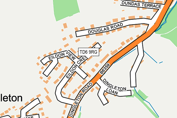TD6 9RG map - OS OpenMap – Local (Ordnance Survey)