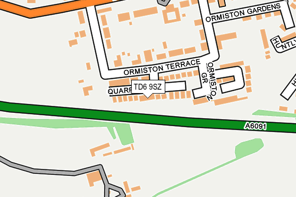 TD6 9SZ map - OS OpenMap – Local (Ordnance Survey)