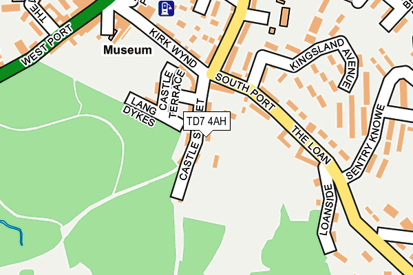 TD7 4AH map - OS OpenMap – Local (Ordnance Survey)