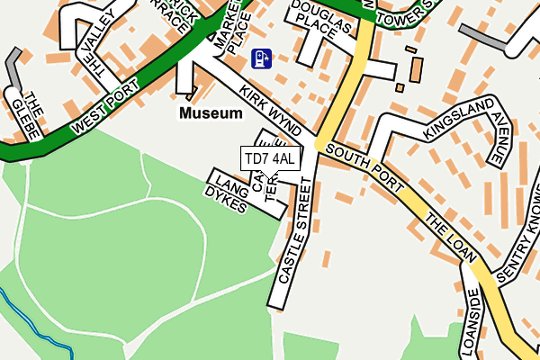 TD7 4AL map - OS OpenMap – Local (Ordnance Survey)