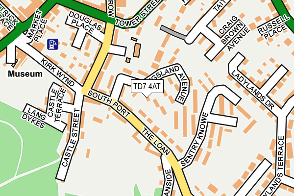 TD7 4AT map - OS OpenMap – Local (Ordnance Survey)