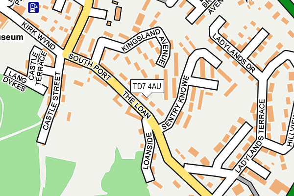 TD7 4AU map - OS OpenMap – Local (Ordnance Survey)