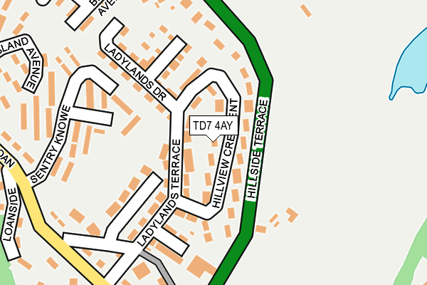 TD7 4AY map - OS OpenMap – Local (Ordnance Survey)