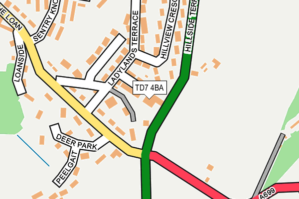 TD7 4BA map - OS OpenMap – Local (Ordnance Survey)
