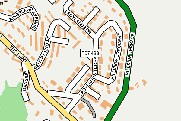 TD7 4BB map - OS OpenMap – Local (Ordnance Survey)