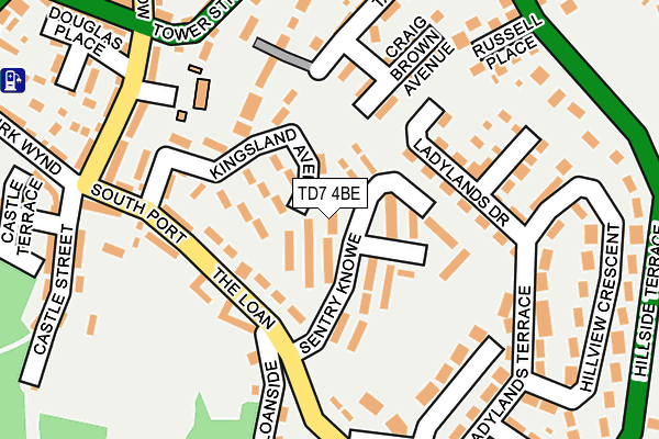 TD7 4BE map - OS OpenMap – Local (Ordnance Survey)