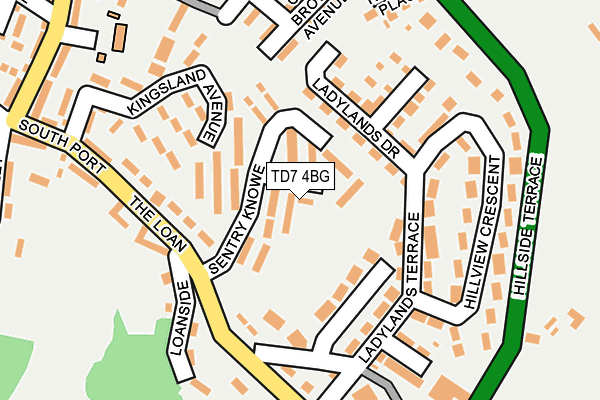 TD7 4BG map - OS OpenMap – Local (Ordnance Survey)