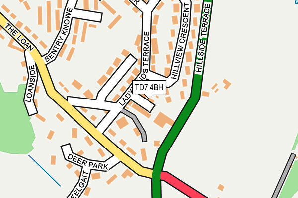 TD7 4BH map - OS OpenMap – Local (Ordnance Survey)