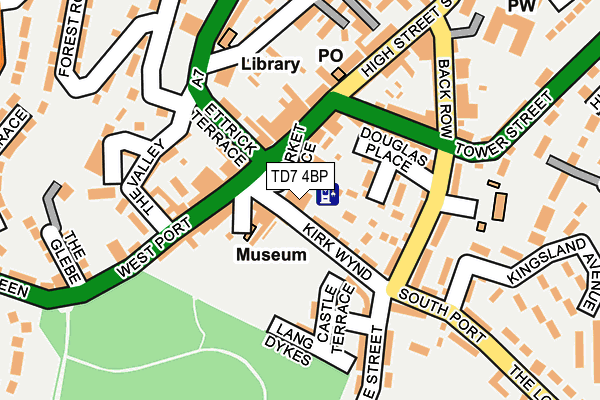 TD7 4BP map - OS OpenMap – Local (Ordnance Survey)