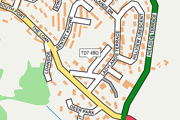 TD7 4BQ map - OS OpenMap – Local (Ordnance Survey)