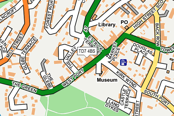 TD7 4BS map - OS OpenMap – Local (Ordnance Survey)