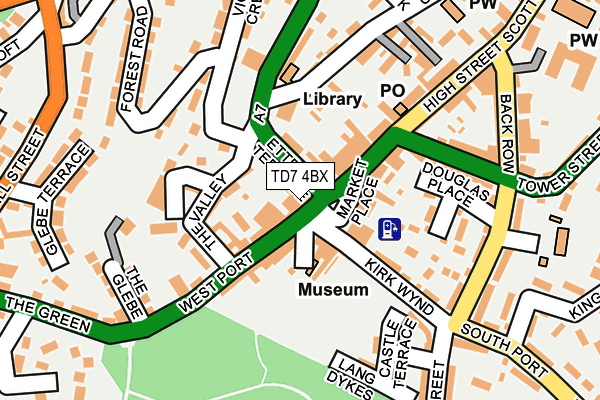 TD7 4BX map - OS OpenMap – Local (Ordnance Survey)