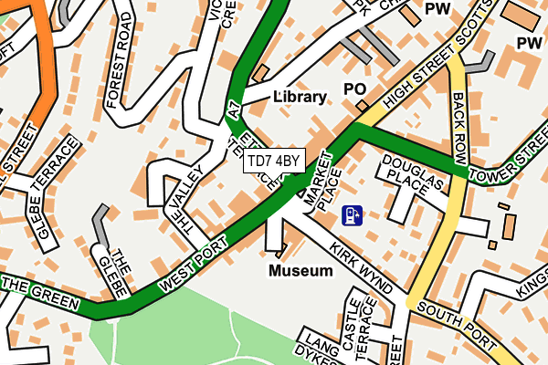 TD7 4BY map - OS OpenMap – Local (Ordnance Survey)