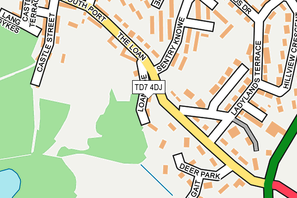 TD7 4DJ map - OS OpenMap – Local (Ordnance Survey)