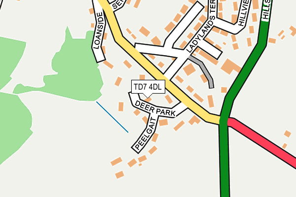 TD7 4DL map - OS OpenMap – Local (Ordnance Survey)