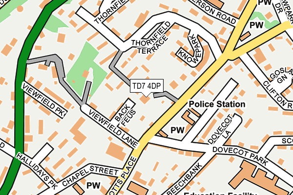 TD7 4DP map - OS OpenMap – Local (Ordnance Survey)