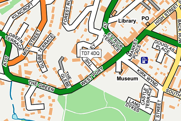 TD7 4DQ map - OS OpenMap – Local (Ordnance Survey)