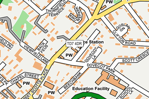 TD7 4DR map - OS OpenMap – Local (Ordnance Survey)