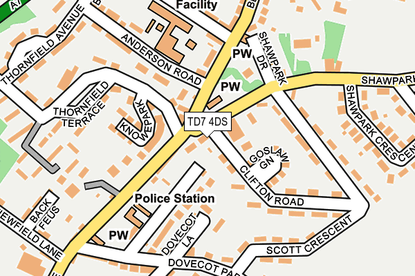 TD7 4DS map - OS OpenMap – Local (Ordnance Survey)