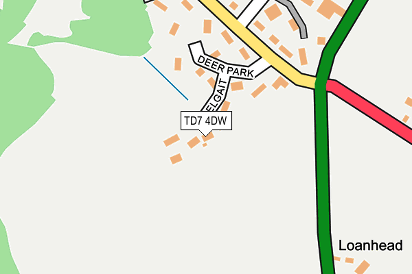 TD7 4DW map - OS OpenMap – Local (Ordnance Survey)