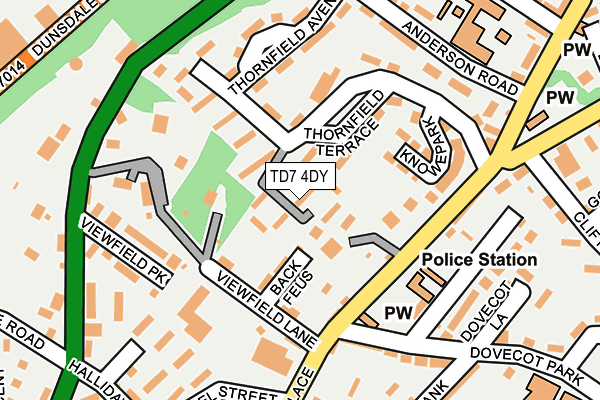 TD7 4DY map - OS OpenMap – Local (Ordnance Survey)