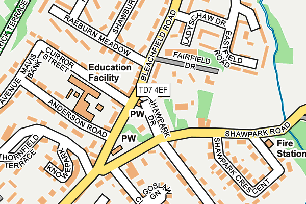 TD7 4EF map - OS OpenMap – Local (Ordnance Survey)