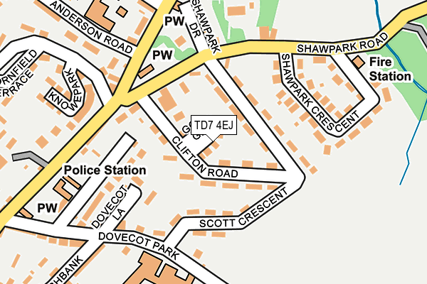 TD7 4EJ map - OS OpenMap – Local (Ordnance Survey)