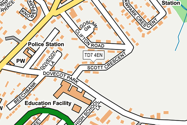 TD7 4EN map - OS OpenMap – Local (Ordnance Survey)