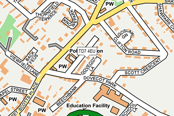 TD7 4EU map - OS OpenMap – Local (Ordnance Survey)