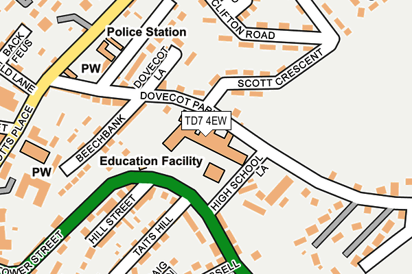 TD7 4EW map - OS OpenMap – Local (Ordnance Survey)