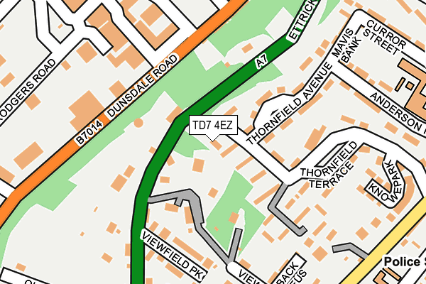 TD7 4EZ map - OS OpenMap – Local (Ordnance Survey)