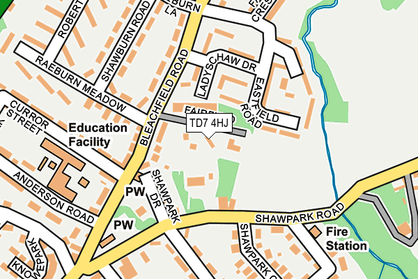 TD7 4HJ map - OS OpenMap – Local (Ordnance Survey)