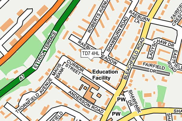 TD7 4HL map - OS OpenMap – Local (Ordnance Survey)