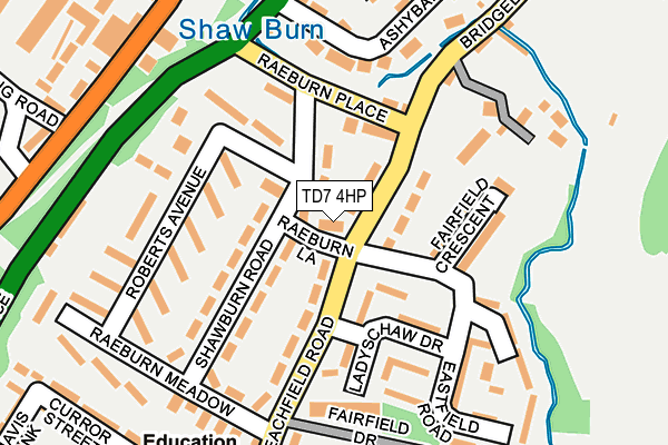 TD7 4HP map - OS OpenMap – Local (Ordnance Survey)