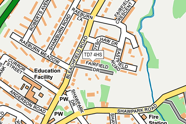 TD7 4HS map - OS OpenMap – Local (Ordnance Survey)