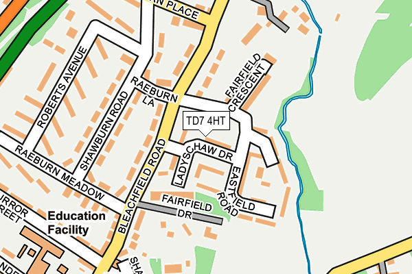 TD7 4HT map - OS OpenMap – Local (Ordnance Survey)