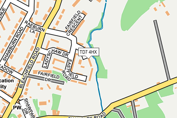 TD7 4HX map - OS OpenMap – Local (Ordnance Survey)