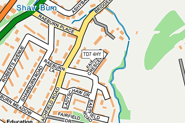 TD7 4HY map - OS OpenMap – Local (Ordnance Survey)