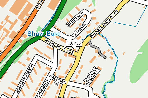 TD7 4JB map - OS OpenMap – Local (Ordnance Survey)