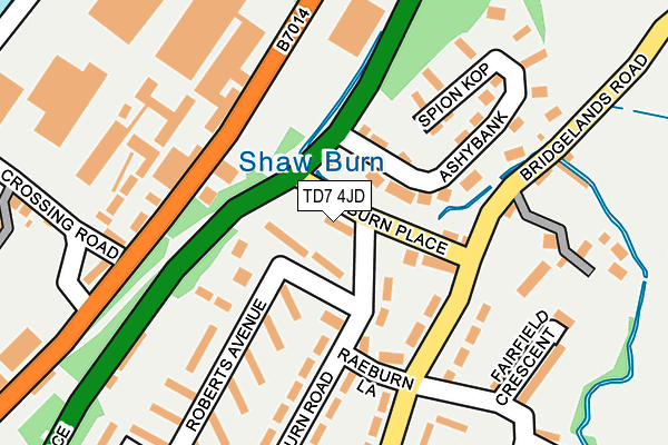 TD7 4JD map - OS OpenMap – Local (Ordnance Survey)