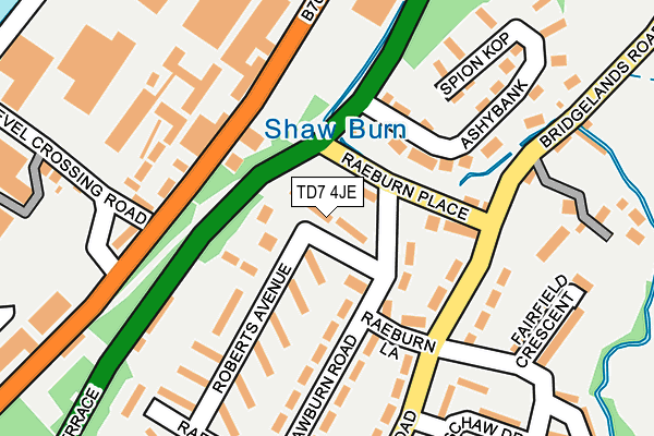 TD7 4JE map - OS OpenMap – Local (Ordnance Survey)