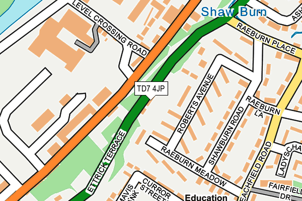 TD7 4JP map - OS OpenMap – Local (Ordnance Survey)