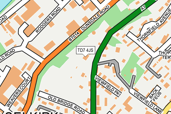 TD7 4JS map - OS OpenMap – Local (Ordnance Survey)