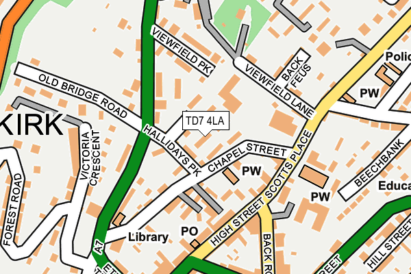 TD7 4LA map - OS OpenMap – Local (Ordnance Survey)