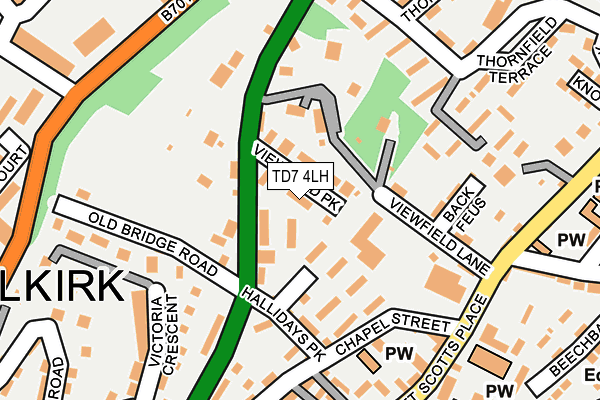 TD7 4LH map - OS OpenMap – Local (Ordnance Survey)