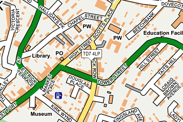 TD7 4LP map - OS OpenMap – Local (Ordnance Survey)